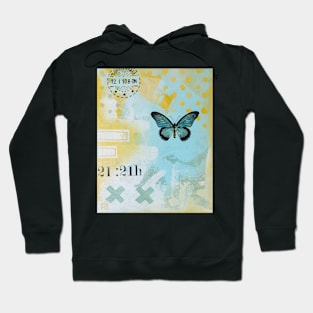 Picture of an original painting, green butterfly Hoodie